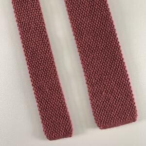 TOM FORD Burgundy Knitted Silk  Cashmere Tie